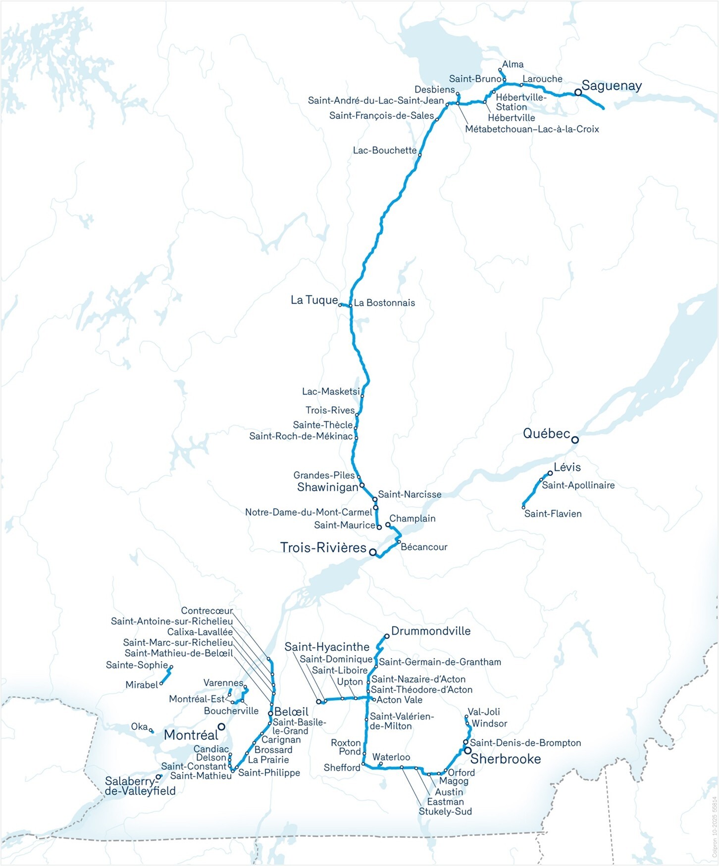 carte de transmission du réseau gazier