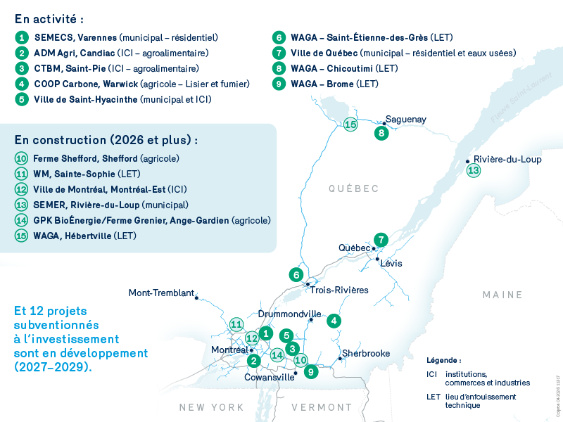 carte projets production grn québec