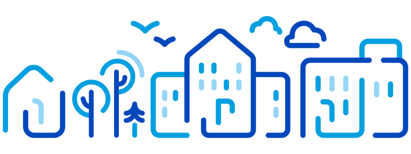 Illustration icones maisons 1200x600